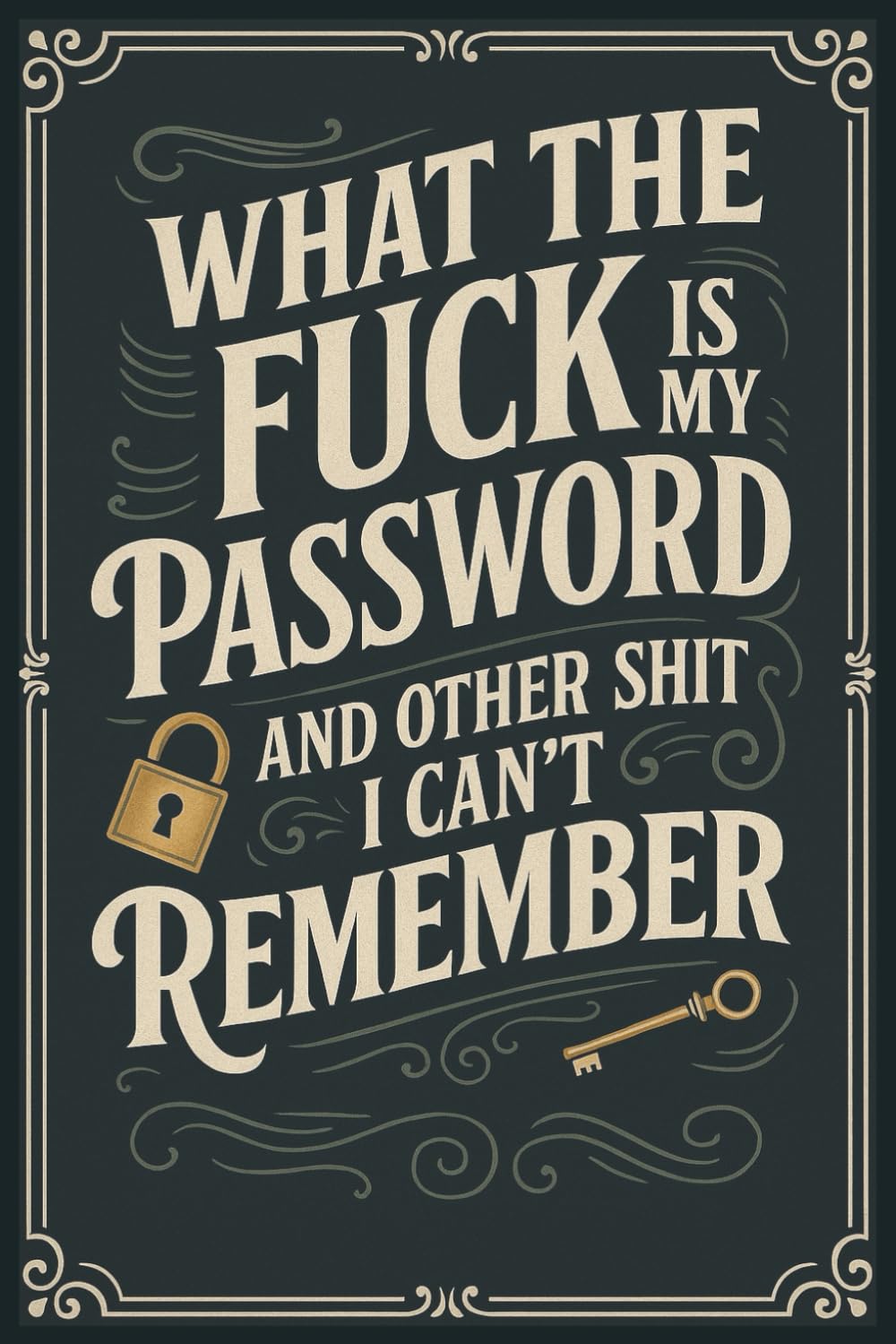 What The Fuck Is My Password? And Other Shit I Can’t Remember: A Funny & Practical Password Organizer Logbook to Keep Track of All Your Internet Sh*t ... Easy to Use & Designed for Forgetful People